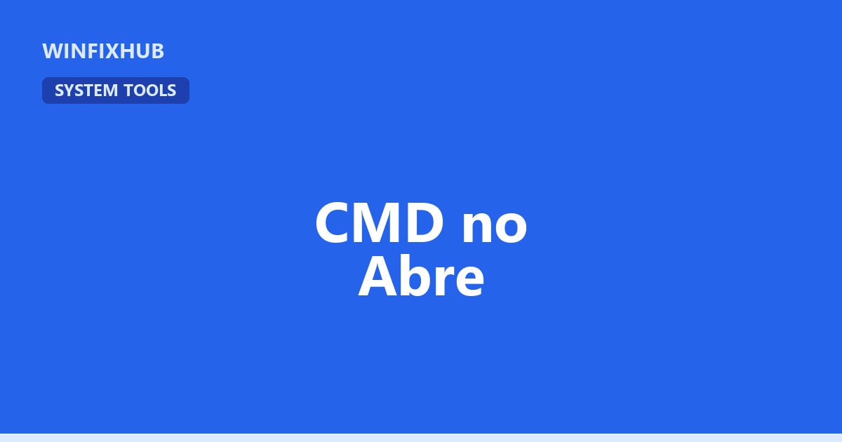 El símbolo del sistema (CMD) no abre o se cierra solo