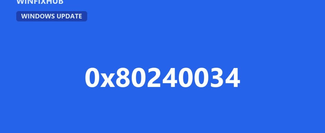 Error 0x80240034 en Windows Update: solución