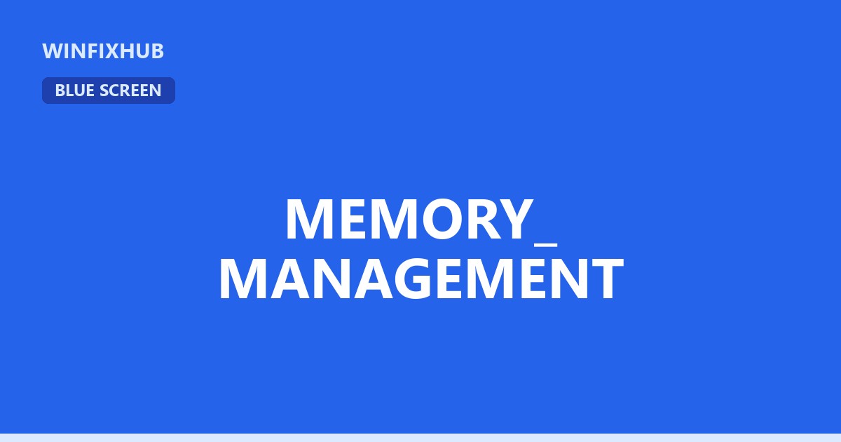 MEMORY_MANAGEMENT: causas y solución